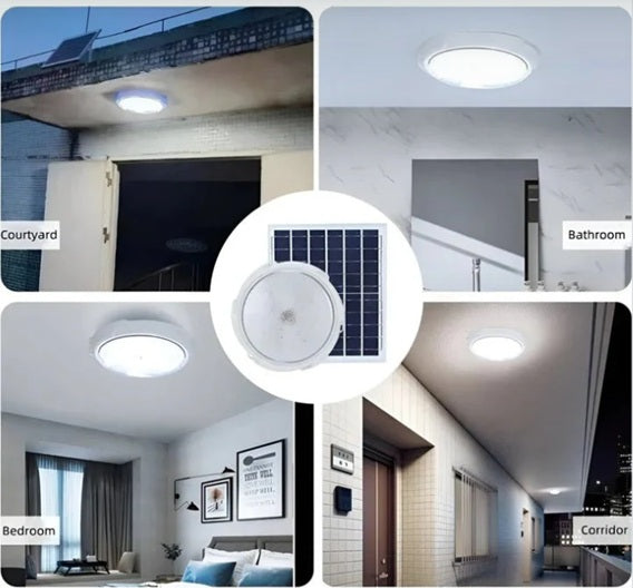 100W Solar Ceiling Light – Outdoor & Indoor LED Waterproof