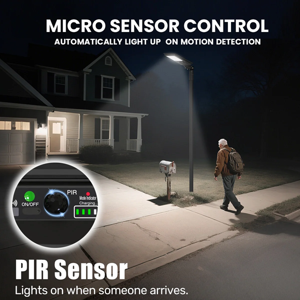 150W ABS Solar Street Light - Motion Sensor & Waterproof LED